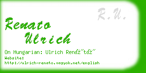 renato ulrich business card